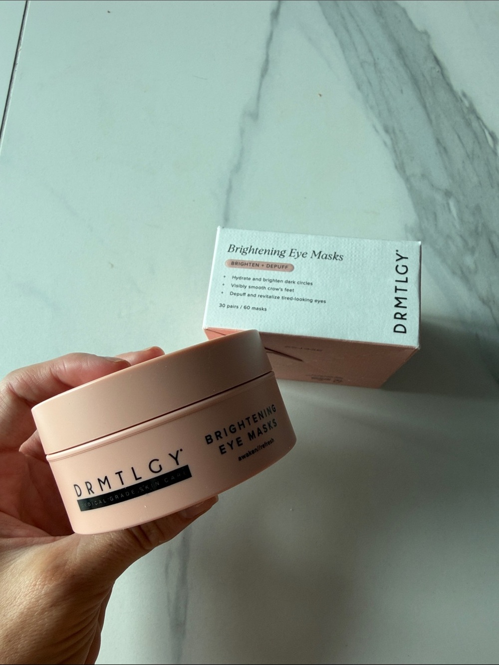 DRMTLGY Brightening Eye Masks - Blush Pink